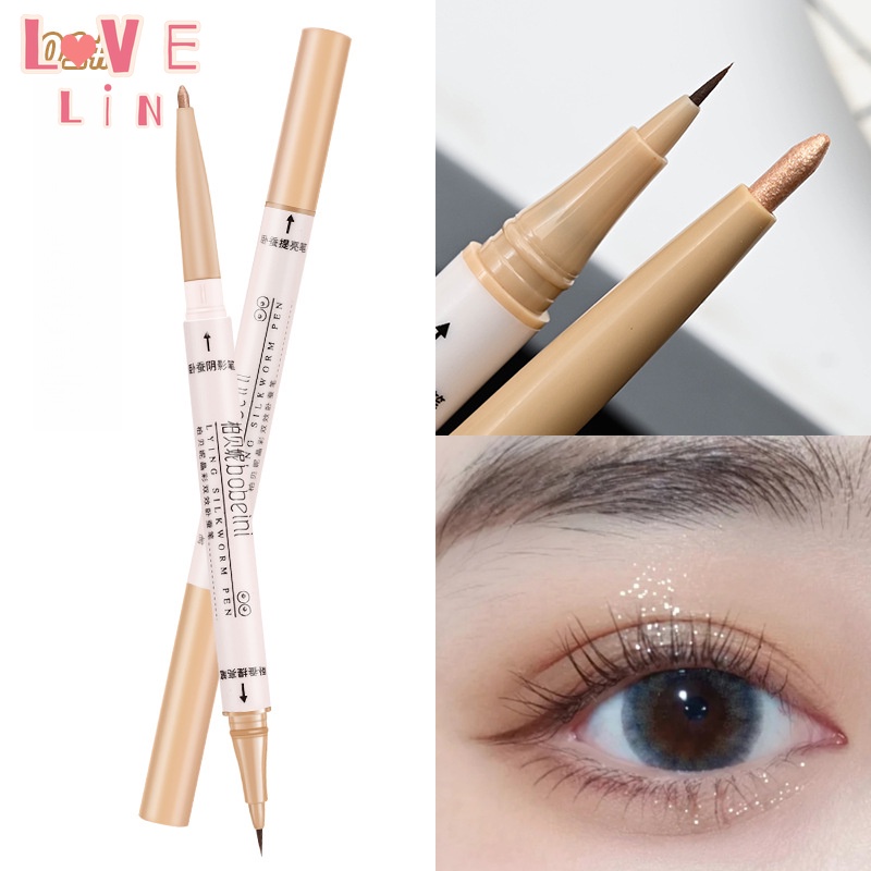 Lovelin màu pha lê berbeni hiệu ứng kép nằm tằm bút phác thảo bút bóng mờ khuôn mặt tự nhiên để bút đánh dấu sáng