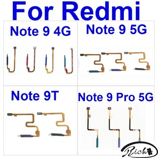 Nút home cáp linh hoạt cho xiaomi redmi note 9 note 9t note 9pro 4g 5g cảm biến cảm ứng vân tay trở lại với ruy băng nút nguồn