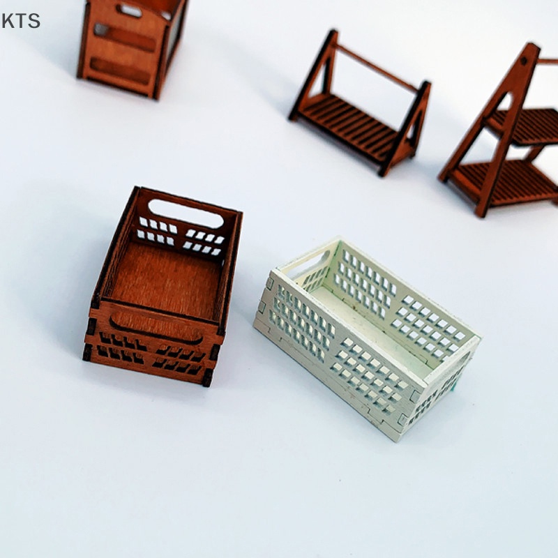 Kts 1/12 dollhouse mini storage baskets búp bê nhà bánh mì giỏ đựng thức ăn phụ kiện trang trí nhà búp bê kt