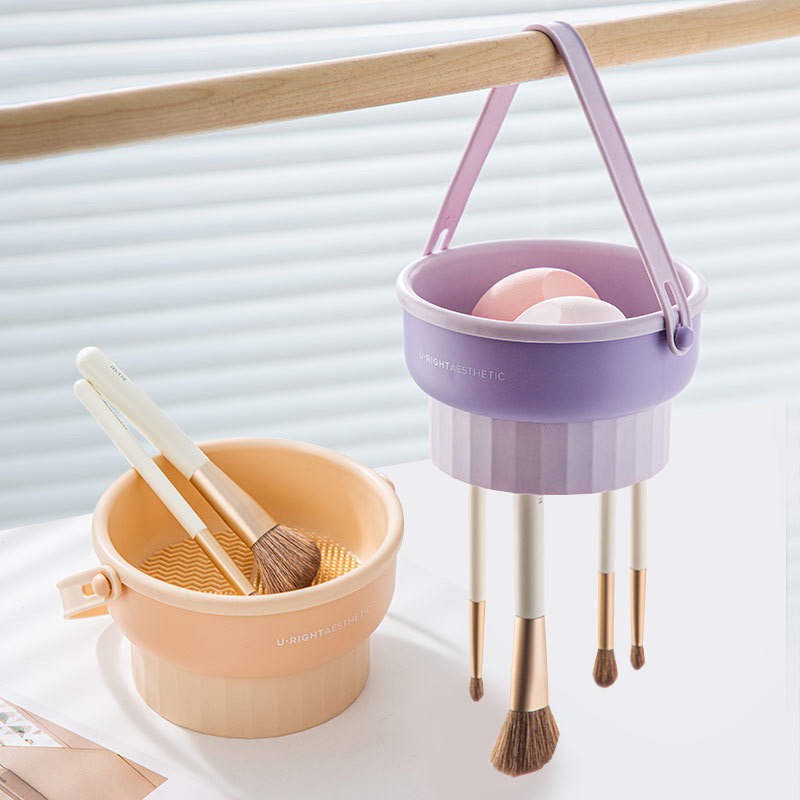 ENSTORESG - Chậu giặt cọ kèm giá phơi cọ 2 in 1