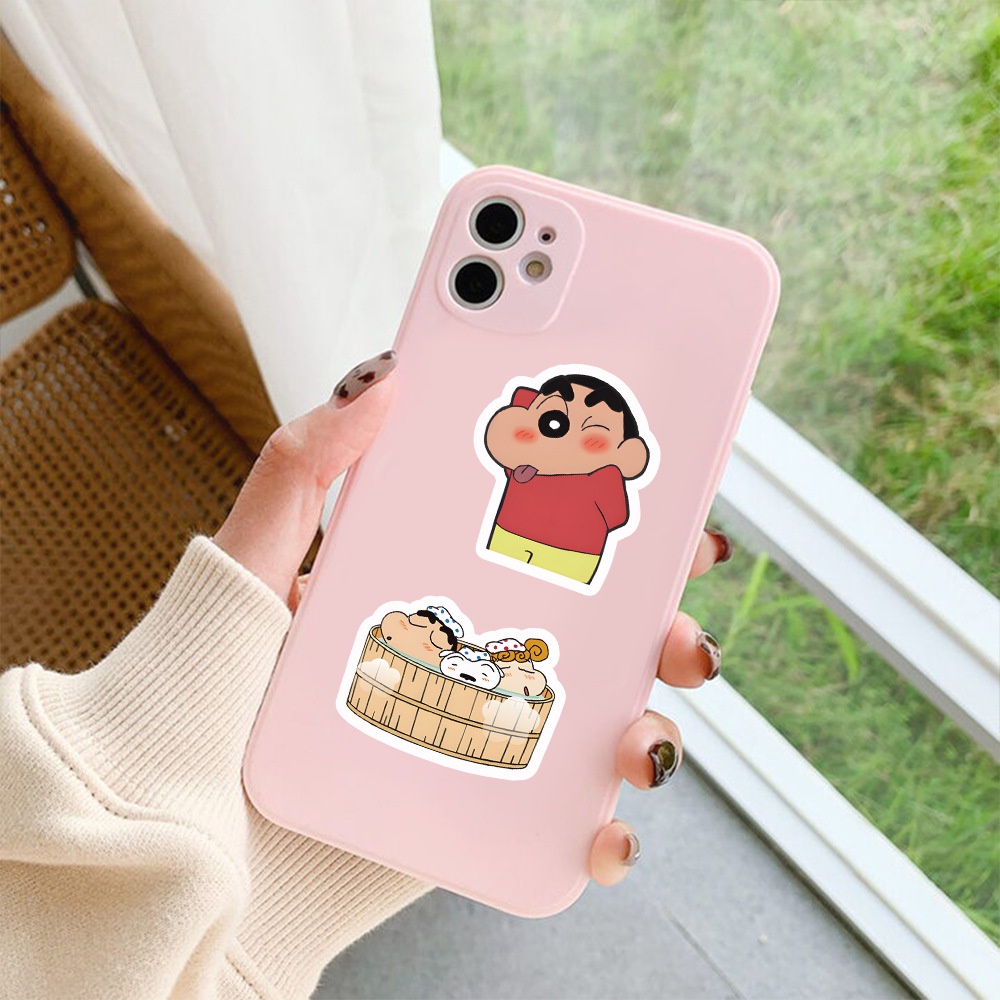 Set 120 Sticker Dán Điện Thoại Hình Hoạt Hình shin Cậu Bé Bút Chì Không Lặp Lại Cho Trẻ Em