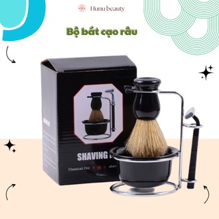 Bộ bát chổi đựng kem bọt cạo râu combo dụng cụ cạo râu chuyên nghiệp tiện dụng 