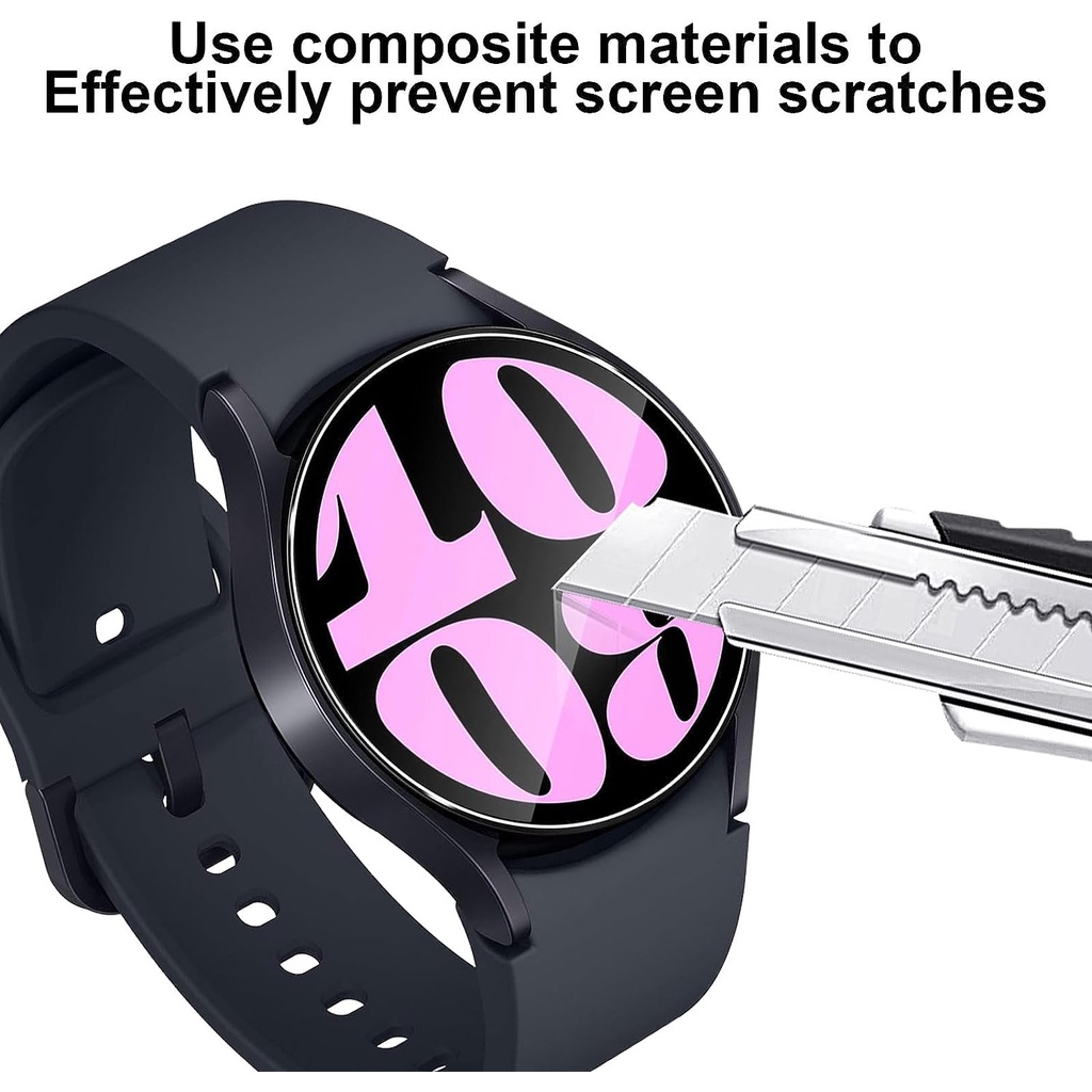 Kính cường lực cho samsung galaxy watch 6 40mm 44mm 3pcs hd scratch-resistant smart watch phim bảo vệ kính cường lực