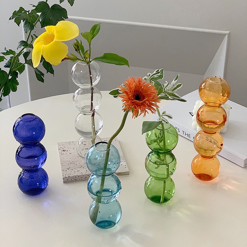 Ins style bubble vase bình thủy canh trang trí nội thất