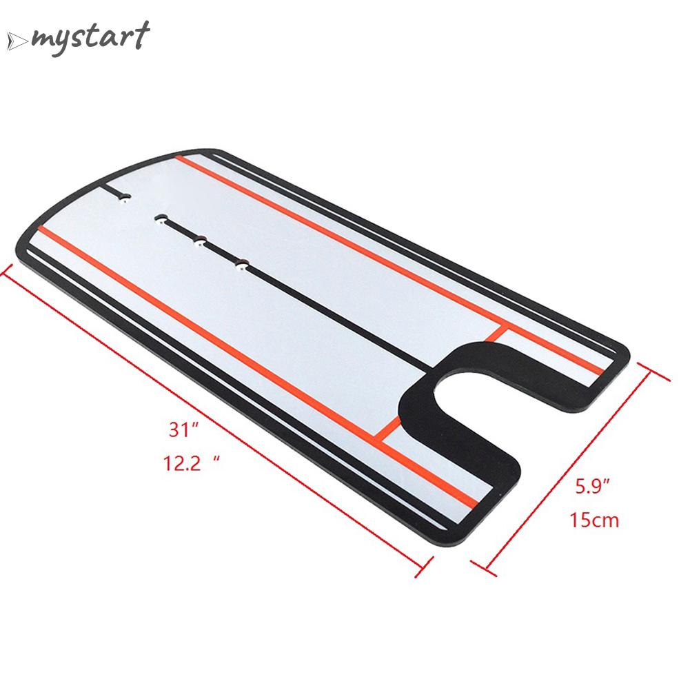 Golf putting mirror alignment training aid swing trainer eye line