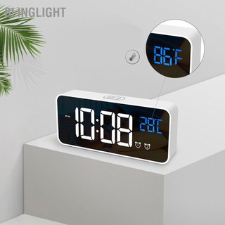 Blinglight đồng hồ điện báo thức led đa chức năng mặt gương tinh tế đầu giường im lặng cho phòng ngủ gia đình trang trí văn