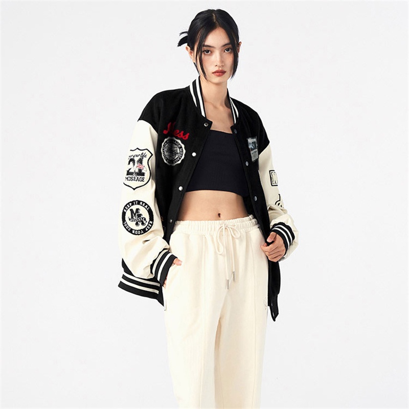 Mlb ny original unisex jacket áo khoác bóng chày áo khoác ngoài trời áo khoác trơn