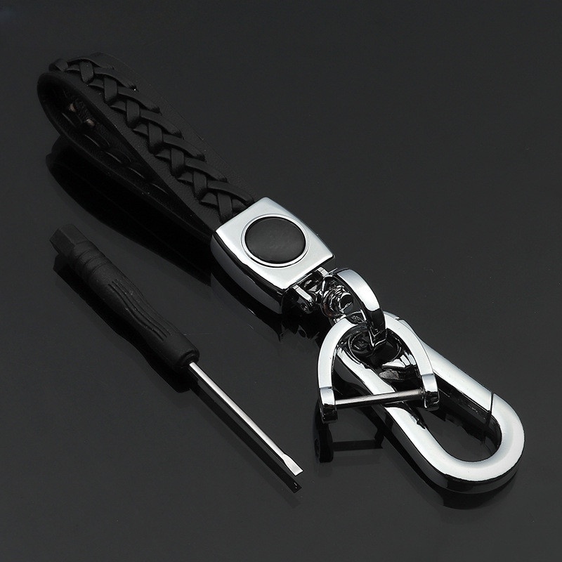 Kim loại + da móc khóa móc chìa khóa kiểu dáng xe hơi