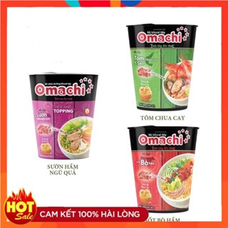 Mì ly Omachi tôm chua cay / xốt bò hầm / sườn hầm ngũ quả ( ly 72g )