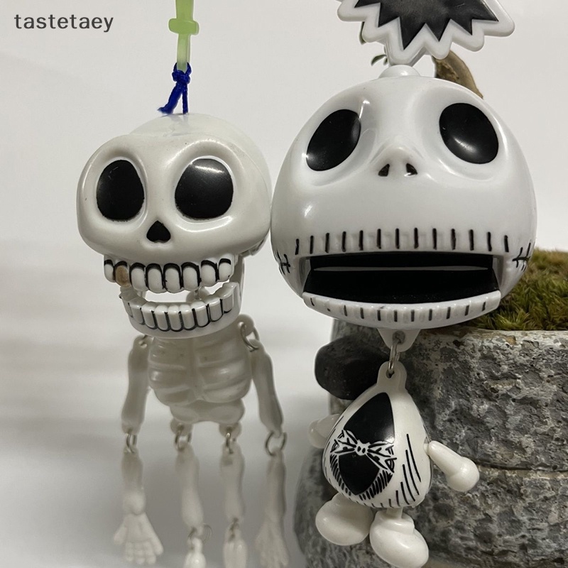 Ngon mới lạ sáng tạo kéo-dây đầu lâu ba lô trang trí móc khóa mặt dây chuyền nhỏ đồ chơi halloween party surprise doll prank fun gift en