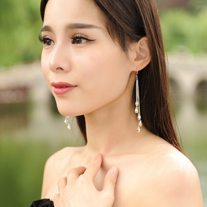 Bông tai thời trang hàn quốc bông tai tua dài bông tai phụ kiện trang sức cho các cô gái phụ nữ