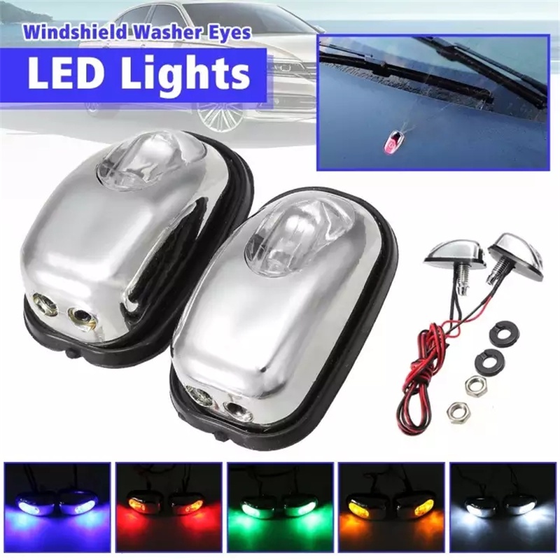 Đèn led tự động kính chắn gió vòi phun tia nước máy giặt đèn gạt nước đèn gạt nước ô tô 2 cái
