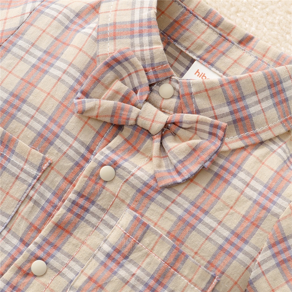 Sơ sinh baby boy gentlemen's bodysuit turn-down tay ngắn kẻ sọc romper Áo liền quần quần áo dự tiệc hàng ngày