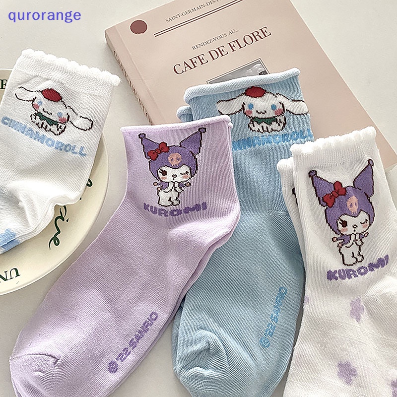 Qurange mới kawaii vớ kuromi dễ thương giản dị đa năng ins girl món quà giáng sinh cho bạn gái ror