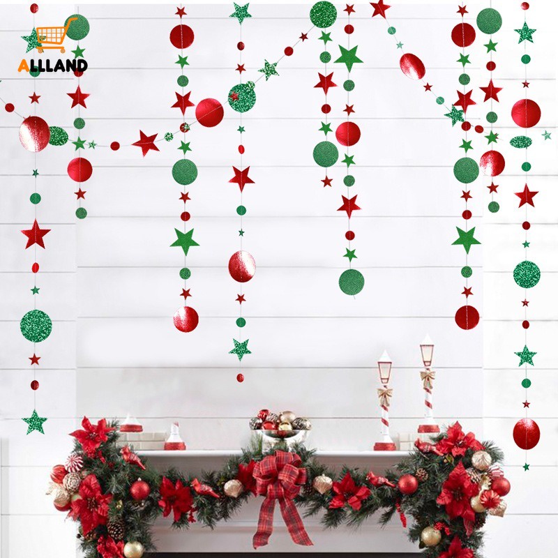 Multi-style christmas paper pull flag / xmas treo dấu hiệu bunting biểu ngữ đồ trang trí / giáng sinh phim hoạt hình bố cục khí quyển cờ giấy trang trí