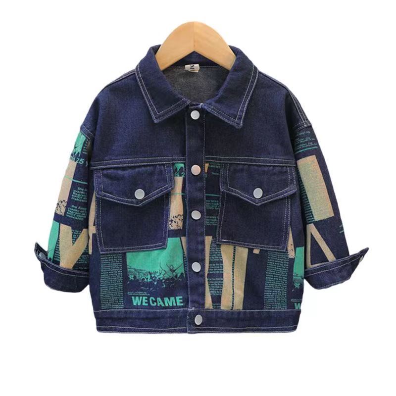Áo Khoác denim Phong Cách Hàn Quốc Mới Cho Bé Trai