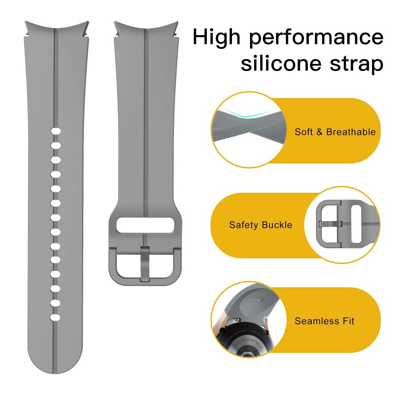Dây Đeo Bằng silicone Cho Đồng Hồ Thông Minh samsung galaxy watch 6 / 4 / 5 / pro 45mm 44mm 40mm 47mm 43mm
