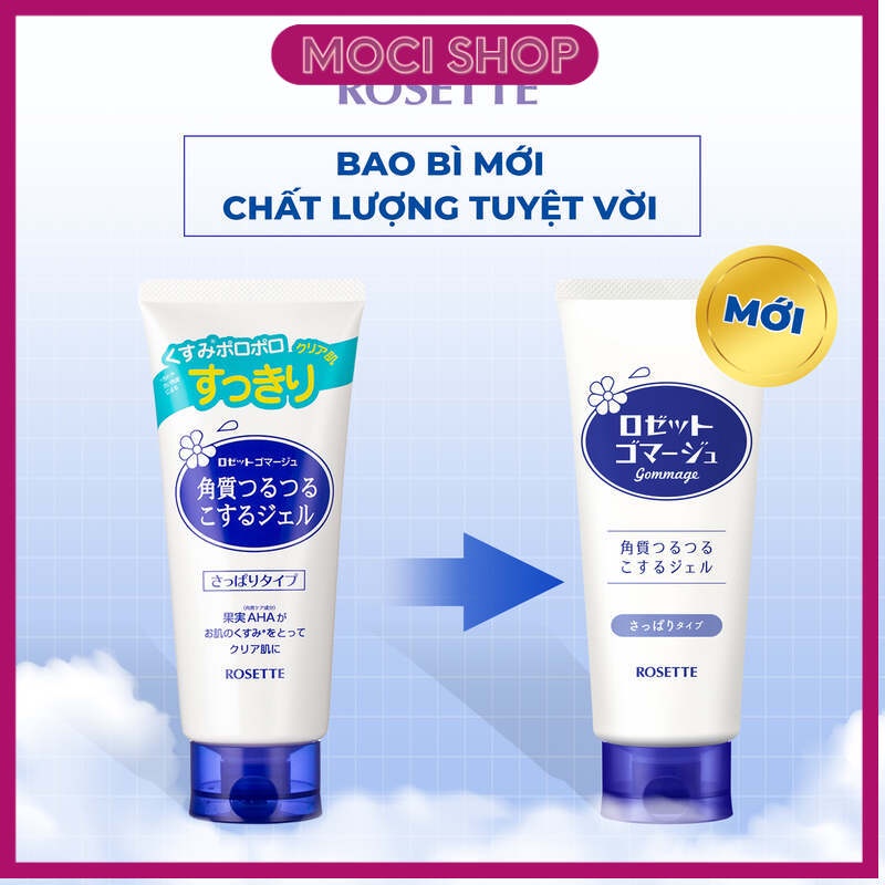 Gel tẩy tế bào chết Rosette Peeling Gel 120g chính hãng Nhật Bản “Moci Shop”