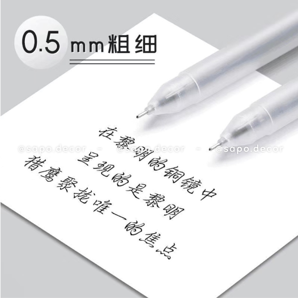 Bút bi nước màu đen gel Leng Keng khô nhanh viết chữ đẹp - Sapo Decor 2