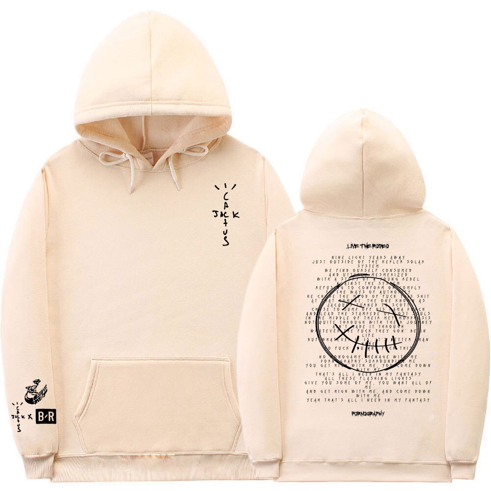 Cactus jack double sided logo in hoodie nam cotton hop style sweatshirt hood