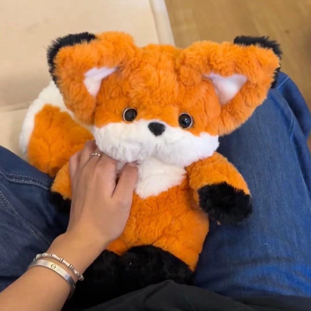 Panda ~Búp bê nhồi bông hình cáo nhỏ dễ thương, phong cách ins, búp bê cáo màu cam, búp bê gối siêu mềm, xinh xắn, búp bê ngủ dễ thương, quà sinh nhật 0172