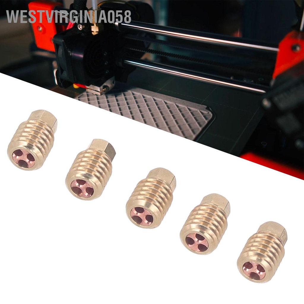 Westvirginia058 5 Chiếc 3D Máy In Đầu Phun Bằng Đồng Kết Nối Chặt Chẽ