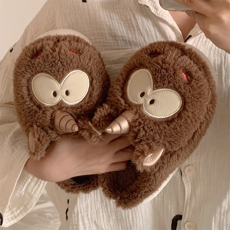 Dép Bông Đi Trong Nhà Hình Kỳ Lân Dễ Thương Cho Nữ