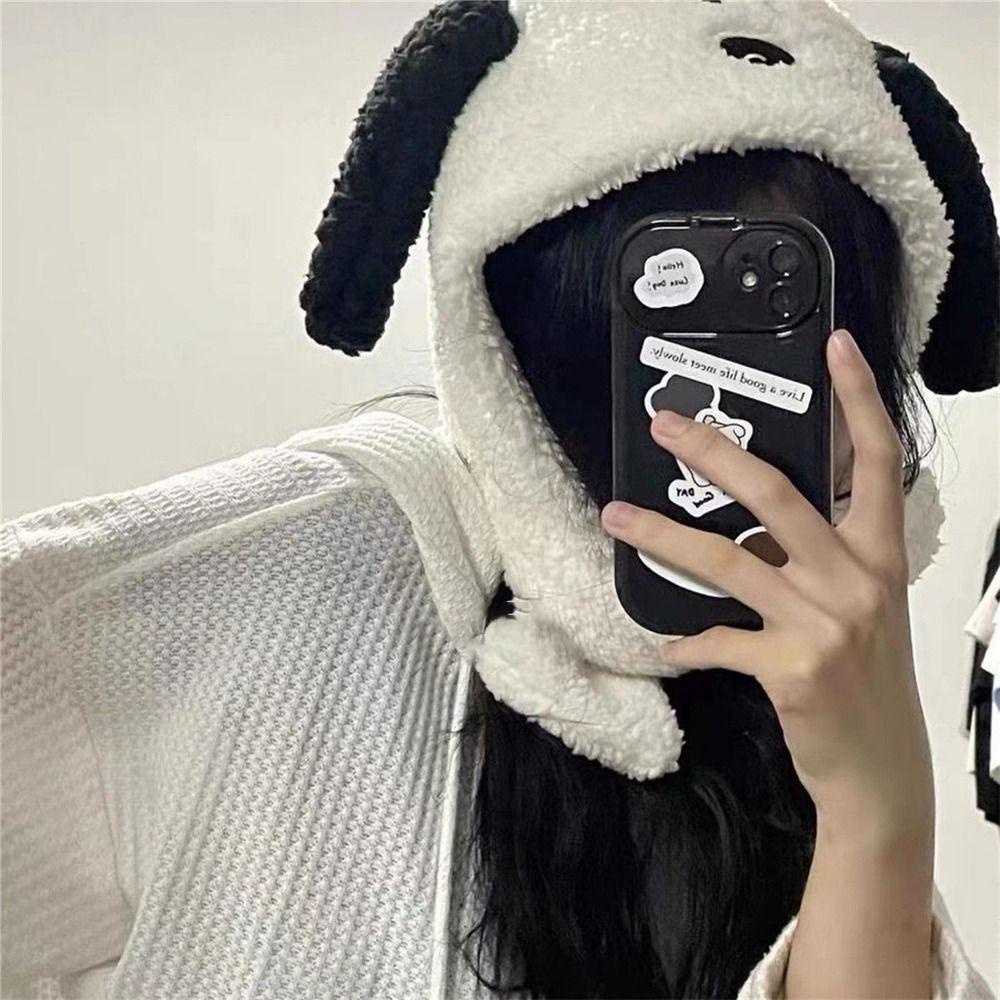 Muvako Mũ Trùm Đầu Giữ Ấm Mùa Đông Họa Tiết Hoạt Hình Dễ Thương Cho Nữ