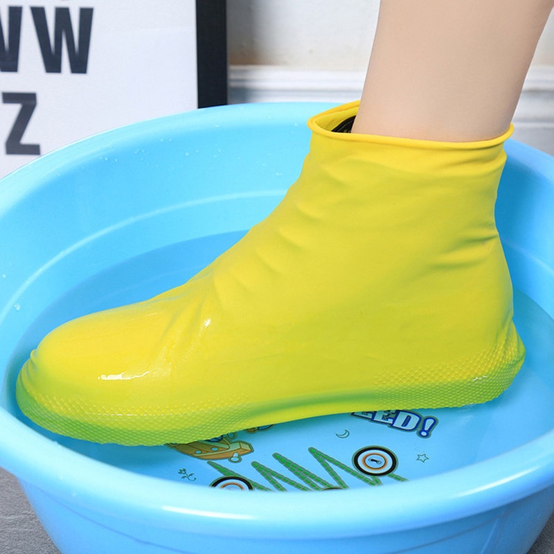 Rain boots chống thấm nước che giày cao su dày unisex giày bảo vệ non-slip shoe covers có thể tái sử dụng du lịch ngoài trời giày đi mưa