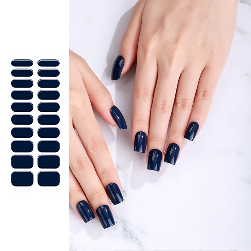 Pepa 20 cái keo dán đầy đủ bọc gel nail art sticker không thấm nước gel nail wrap semi cured gel strips nail decals