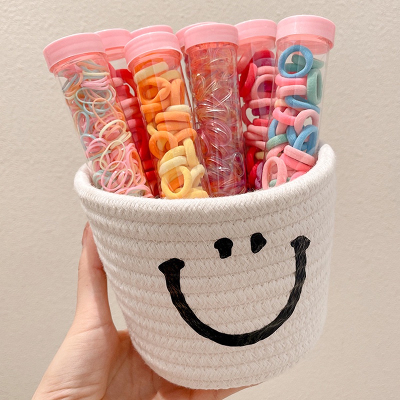 Dây Buộc Tóc Màu macaron Nhỏ Xinh Không Làm Đau Tóc Cho Bé Gái