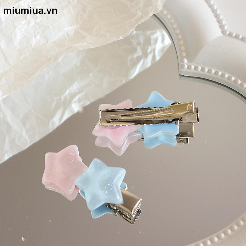 Miumiua🔮Kẹp Tóc Ngôi Sao Năm Cánh Màu Kẹo Dễ Thương Cho Nữ