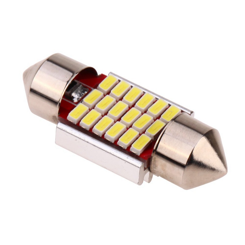 1 Ăng Ten Điện Tử Và 2 Bóng Đèn Led Biển Số Xe Hơi C5W C10W 31mm 3014 18SMD