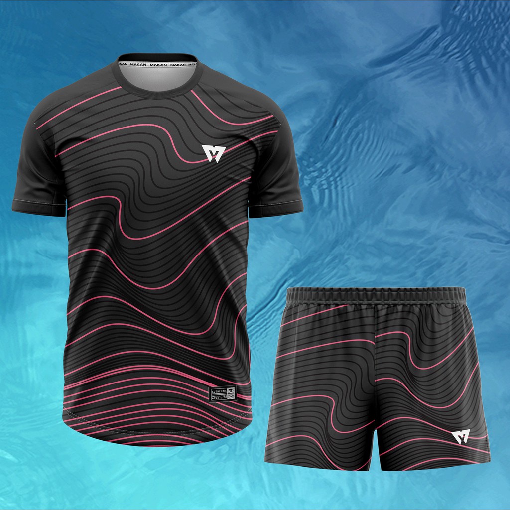 Áo Thun Bóng Đá In 3D Họa Tiết Sọc Gợn Sóng Thời Trang