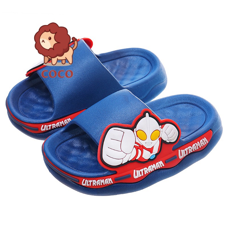 Dép Đi Trong Nhà Đế Dày Chống Trượt In Hình Ultraman Dành Cho Bé Trai