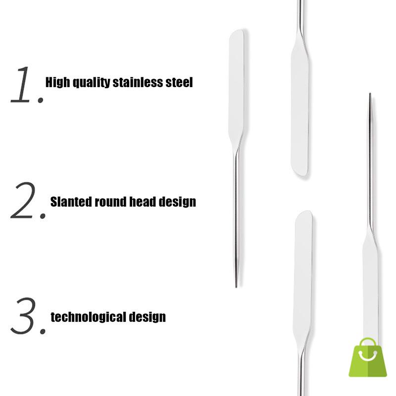 1 Que Trộn Màu Sắc Bằng Thép Không Gỉ Dùng Trang Điểm