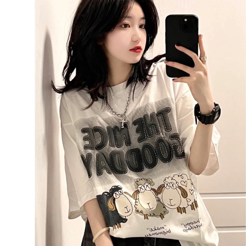 Áo Phông Unisex GOODDAY Hình Cừu dưới 70kg - Áo Thun Nam Nữ Cộc Tay 3 Màu G0154 WOW