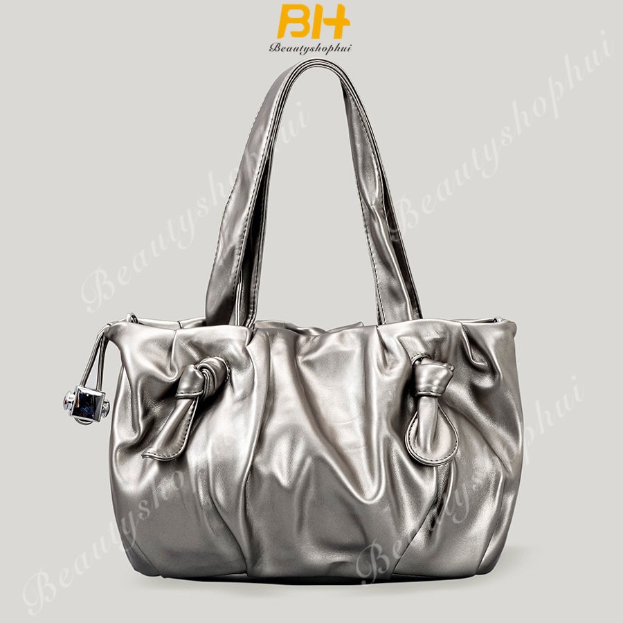 Túi Đeo Vai Xiaolongbao Kết Cấu Kim Loại Đơn Giản Hàng Mới Dành Cho Bạn Nữ