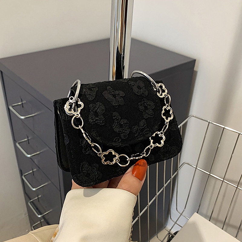 Fancy Hàng Có Sẵn! Túi Xách Nữ Đeo Chéo Đính Hoa