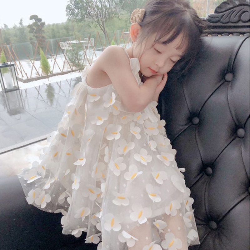 Bololo Đầm Công Chúa Không Tay Họa Tiết Bướm Xinh Xắn Dành Cho Bé Gái