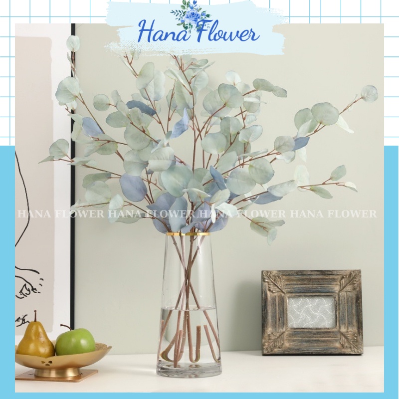 Lá bạch đàn giả, cành điểm trang trí lá khuynh diệp phụ kiện chụp ảnh - Hana Flower