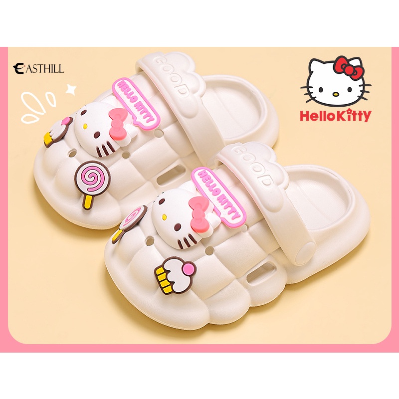 SANRIO Dép Đi Biển Chống Trượt Họa Tiết Hoạt Hình MyMelody Cinnamoroll Kuromi Cho Bé