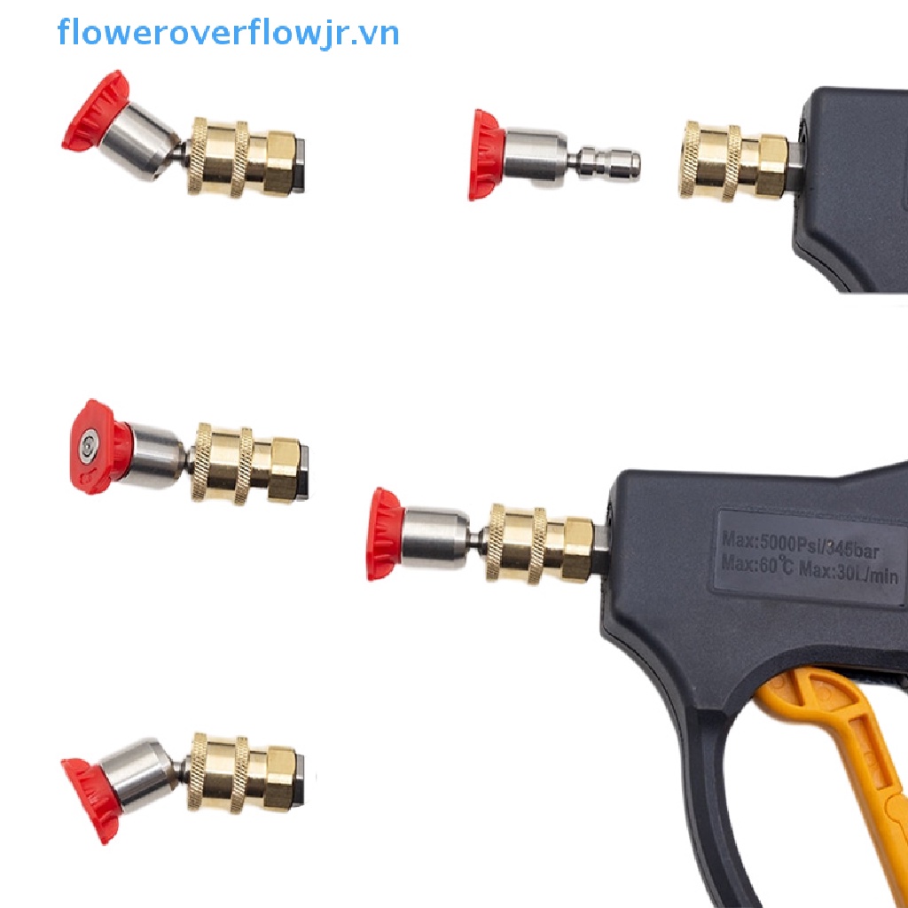 Vòi Phun Nước Áp Suất Cao 1 / 4 "Bằng Thép Không Gỉ Xoay 360 Độ 0 15 25 40 Độ