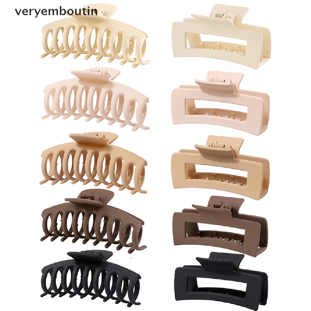 1 Kẹp Tóc Càng Cua 11cm Màu Sắc Trơn Đơn Giản Dành Cho Nữ