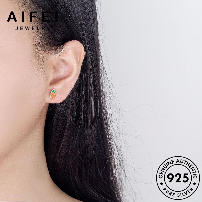 AIFEI JEWELRY hàn nữ tua vành tai bản 925 thật tính thỏ tròn nguyên thời quốc cá khuyên bạc kiện Thời bông sức phụ trang xỏ E121