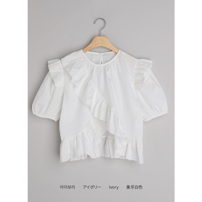 SUXI Áo Sơ Mi Tay Ngắn Dáng Ôm Màu Sắc Đơn Giản Phong Cách Hàn Quốc Dành Cho Nữ