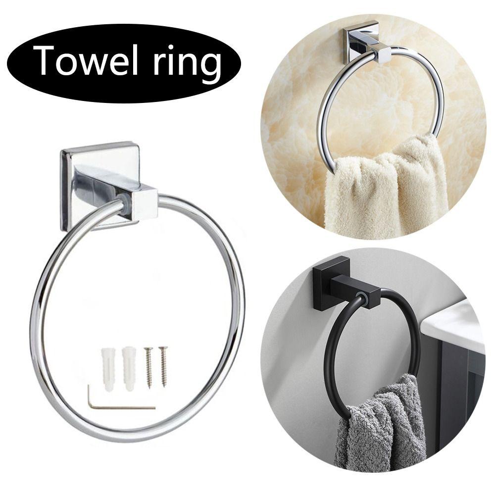 Giá Đỡ Khăn Tắm / Khăn Lau Tay Hình Tròn 24 Móc Treo Tường Dễ Lắp Đặt Tiện