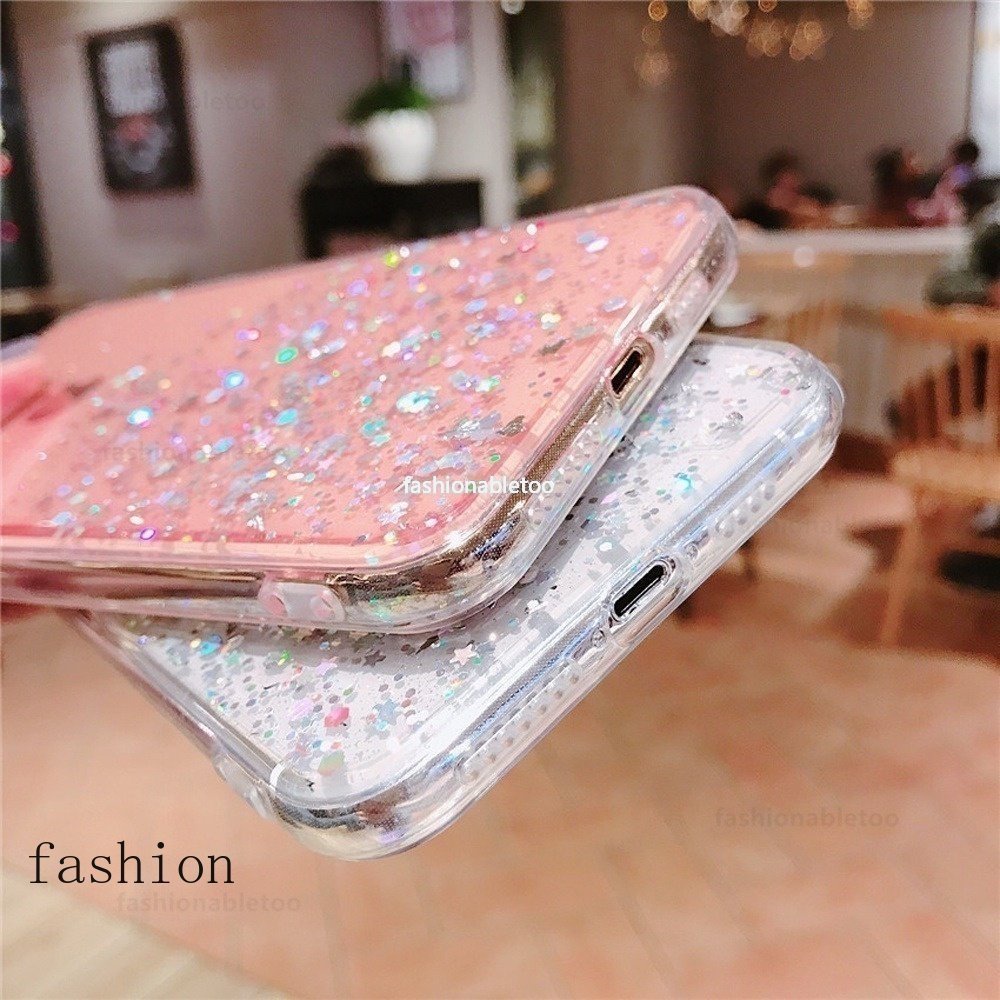 Ốp Điện Thoại Silicone Mềm Trong Suốt Chống Sốc Phối Kim Tuyến Nước Cho Samsung Galaxy A24 4G DY1