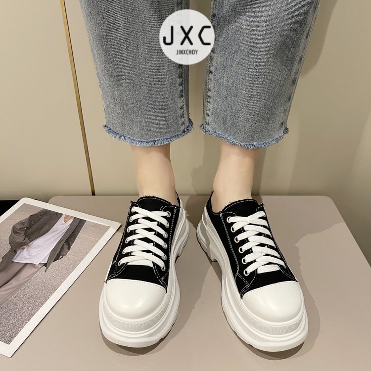 Giày thể thao JINXCHOY cột dây thoáng khí mũi tròn thời trang cao cấp mới