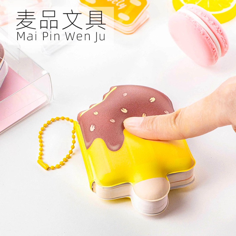 Sổ Ghi Chú Bằng PU Hình Que Kem Nhiều Màu Xinh Xắn